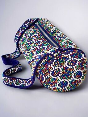 v i n t a g e :: Whimsical Candy Beaded Barrel Purse